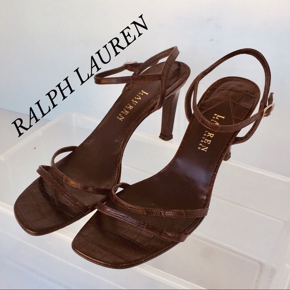 Lovely Ralph Lauren Dark Brown Strappy 